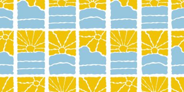 Güneşli, pürüzsüz bir desen. Kusursuz bir çiçek deseni ve harika 70 'ler hissi. İç dekorasyon, ürün ambalajlama ve modaya uygun dijital varlıklar için tasarlandı 