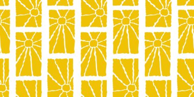 Güneşli, pürüzsüz bir desen. Kusursuz bir çiçek deseni ve harika 70 'ler hissi. İç dekorasyon, ürün ambalajlama ve modaya uygun dijital varlıklar için tasarlandı 