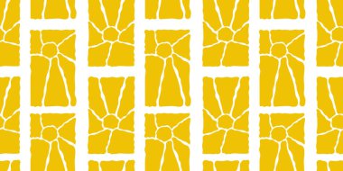 Güneşli, pürüzsüz bir desen. Kusursuz bir çiçek deseni ve harika 70 'ler hissi. İç dekorasyon, ürün ambalajlama ve modaya uygun dijital varlıklar için tasarlandı 