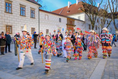 Masopust in Trebon, Rose Mardi Gras in February 2019 clipart