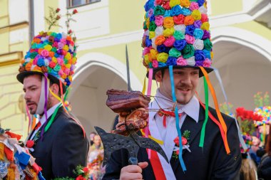 Masopust in Trebon, Rose Mardi Gras in February 2019 clipart