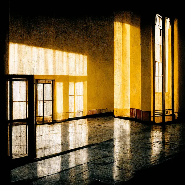 Kunst Fenster Mit Klassischer Kamera Und Design Lichter Aus Fenstern — Stockfoto