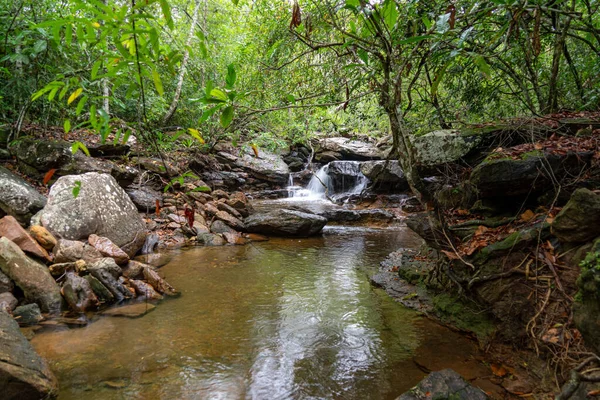 Fluss Und Kleiner Fall Tranquilandia Kolumbianischer Amazonas — Stockfoto