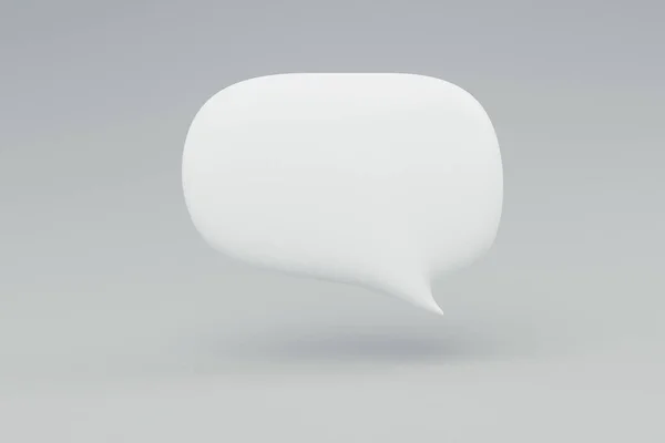 floating chat symbol for smartphone application on orange background; icon or symbol; 3d illustration