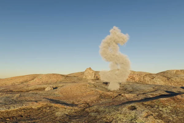 Σύννεφο Δολάριο Σύμβολο Μεγάλο Περιβάλλον Της Ερήμου Αμμόλοφους Λόφους Και — Φωτογραφία Αρχείου