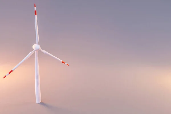 Farbenfroher Hintergrund Miniatur Windrad Nachhaltigkeit Erneuerbare Energien Konzept Illustration — Stockfoto