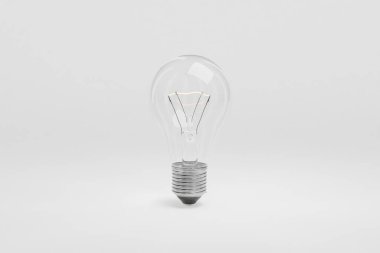 Sonsuz arkaplanda tek bir ampul; 3B kırmızılaştırma