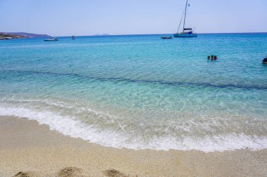 Yunanistan 'da Mykonos' un Manzarası ve Manzarası