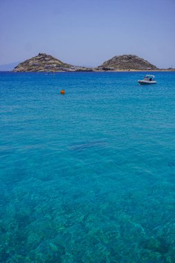 Yunanistan 'da Mykonos' un Manzarası ve Manzarası