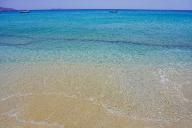 Yunanistan 'da Mykonos' un Manzarası ve Manzarası