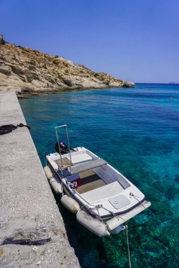 Yunanistan 'da Mykonos' un Manzarası ve Manzarası