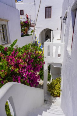 Yunanistan 'da Mykonos' un Manzarası ve Manzarası