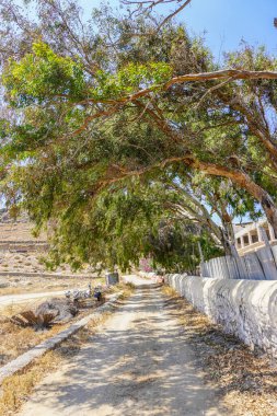 Yunanistan 'da Mykonos' un Manzarası ve Manzarası