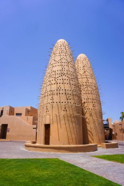 Traditional Falcons Towers in Katara Cultural Village, Doha, Qatar clipart