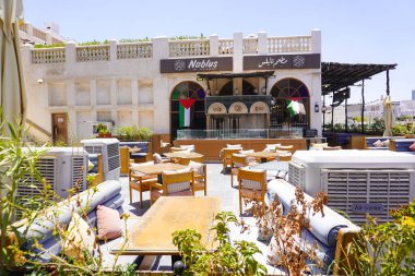 Açık hava restoranı. In Doha, Katar.