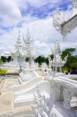 Exterior of the white Temple in WatRong Khun, Thailand clipart