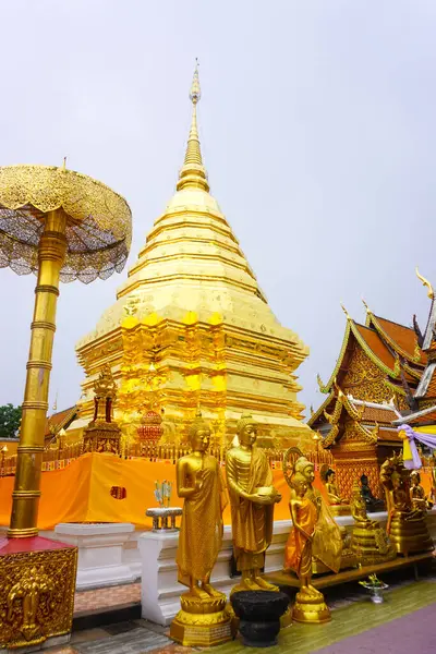 Stock image The gold Temple in Wat Prathat Doi Suthep, Thailand