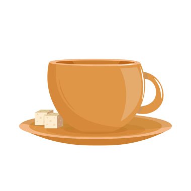 Beyaz arka plan üzerinde izole kahve fincan. vektör çizim.