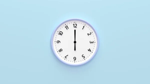 Reloj Pared Frontal Con Tiempo Número Aislado Fondo Color Cara — Foto de Stock