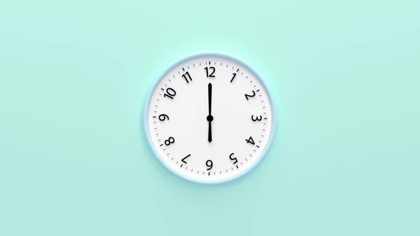 Годинник Лицьова Стіна Часом Номером Ізольовані Кольоровому Фоні Годинник Обличчя — стокове фото