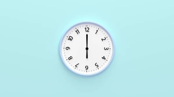 Reloj Pared Frontal Con Tiempo Número Aislado Fondo Color Cara —  Fotos de Stock
