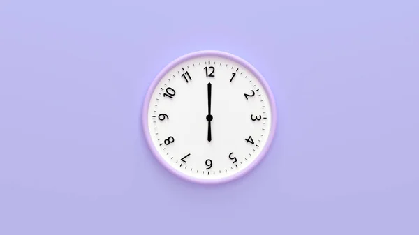 Часы Стене Выделением Времени Числа Цветном Фоне Часы Висящие Стене — стоковое фото