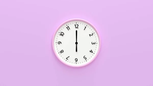 Reloj Pared Frontal Con Tiempo Número Aislado Fondo Color Cara —  Fotos de Stock