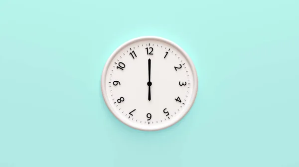 Годинник Лицьова Стіна Часом Номером Ізольовані Кольоровому Фоні Годинник Обличчя — стокове фото