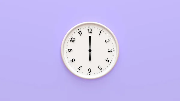 Relógio Parede Face Com Tempo Número Isolado Fundo Cor Cara — Fotografia de Stock