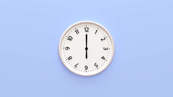 時間と色の背景に隔離された番号を持つ時計の顔の壁 時計顔の壁にかかっている スペースと中央の構成をコピーします 3Dレンダリング図 — ストック写真