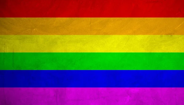 Stolta Gay Flagga Grunge Bakgrund Texturerad Hbtq Rainbow Flagga Grunge — Stockfoto
