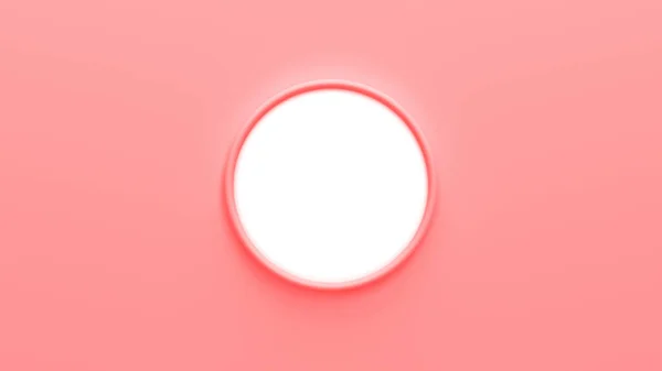 Cerchio Bianco Sfondo Rosa Con Spazio Copia Astratto Colore Rosa Foto Stock