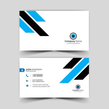 Modern kartvizit şablonu. İsim kartı vektör tasarımı.