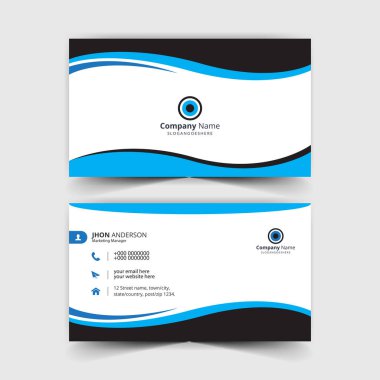 Modern kartvizit şablonu. İsim kartı vektör tasarımı.