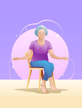 Son sınıf öğrencisinin basit sanat örnekleri üzerine yoga yaparken çekilmiş bir resim tasarımı.