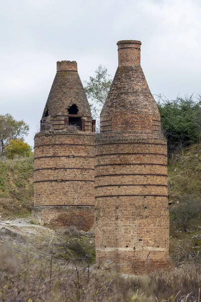 stock image Photograph of the old brick Bottle Kilns at the now closed historic Portland Cement Works in Portland in The Central Tablelands of New South Wales in Australia