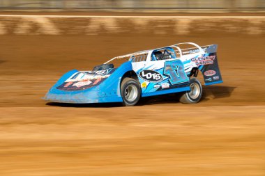 SYDNEY, NEW SOUTH WALES, AUSTRALIA - January 18, 2025: Driver Lachlan Onley in round 7 of the Australian Late Models championship at the Sydney International Speedway, NSW, Australia. clipart