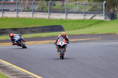 SYDNEY, NEW SOUTH WALES, AUSTRALIA - 29 Mart 2025: Josh Waters Avustralya 'nın Sidney Motor Sporları Parkı' nda Avustralya Superbike Şampiyonası 'nın 2. turunda Ducati' de.