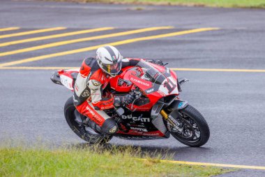SYDNEY, NEW SOUTH WALES, AUSTRALIA - 29 Mart 2025: Broc Pearson Avustralya 'nın Sidney Motor Parkı' nda Avustralya Superbike Şampiyonası 'nın 2. raundunda Ducati' de.