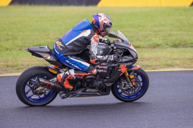 SYDNEY, NEW SOUTH WALES, AUSTRALIA - 29 Mart 2025: Avustralya 'daki Sydney Motor Parkı' nda Avustralya Superbike Şampiyonası 'nın 2. turunda Yamaha' da Michael Edwards.