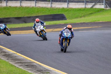 SYDNEY, NEW SOUTH WALES, AUSTRALIA - 29 Mart 2025: Avustralya 'daki Sydney Motorsport Park' ta Avustralya Superbike Şampiyonası 'nın 2. raundunda Yamaha' da Mike Jones.