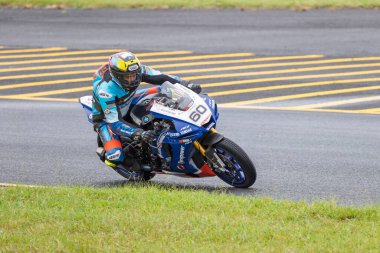 SYDNEY, NEW SOUTH WALES, AUSTRALIA - 29 Mart 2025: Avustralya Sidney Motor Parkı 'nda Avustralya Superbike Şampiyonası' nın 2. turunda Yamaha 'da Paul Linkenbagh.