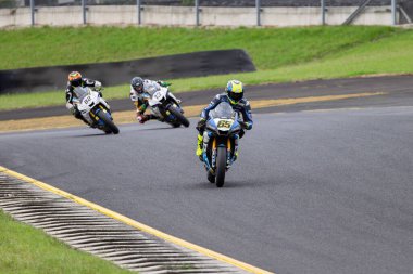 SYDNEY, NEW SOUTH WALES, AUSTRALIA - 29 Mart 2025: Avustralya 'nın Sidney Motor Parkı' nda Avustralya Superbike Şampiyonası 'nın 2. turunda Yamaha' da Cru Halliday.
