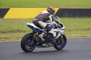 SYDNEY, NEW SOUTH WALES, AUSTRALIA - 29 Mart 2025: Avustralya 'daki Sydney Motor Sporları Parkı' nda Avustralya Superbike Şampiyonası 'nın 2. turunda Yamaha' da Ryan Yanko.