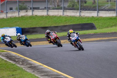 SYDNEY, NEW SOUTH WALES, AUSTRALIA - 29 Mart 2025: Avustralya 'nın Sidney Motor Parkı' nda Avustralya Superbike Şampiyonası 'nın 2. turunda Yamaha' da Ty Lynch.