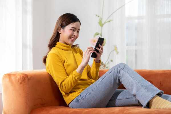 Happiness Entrepreneur Beautiful Business Asian Young Woman Wear Casual Use Stock Picture