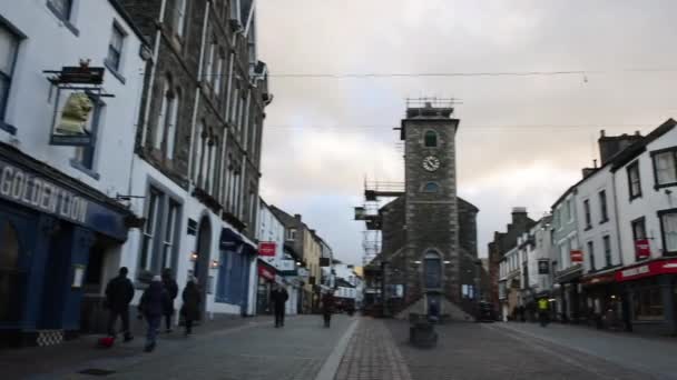 Keswick Cumbria Reino Unido Enero 2024 Keswick Shopping — Vídeo de stock