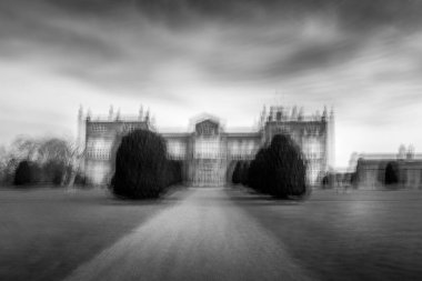 Burton Constable Hall with Intentional camera movement and multiple exposures clipart