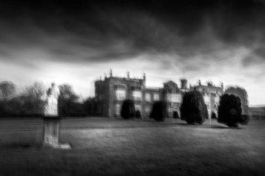 Burton Constable Hall with Intentional camera movement and multiple exposures clipart