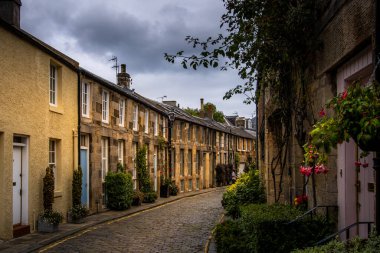 İskoçya 'nın Edinburg sokakları manzarası